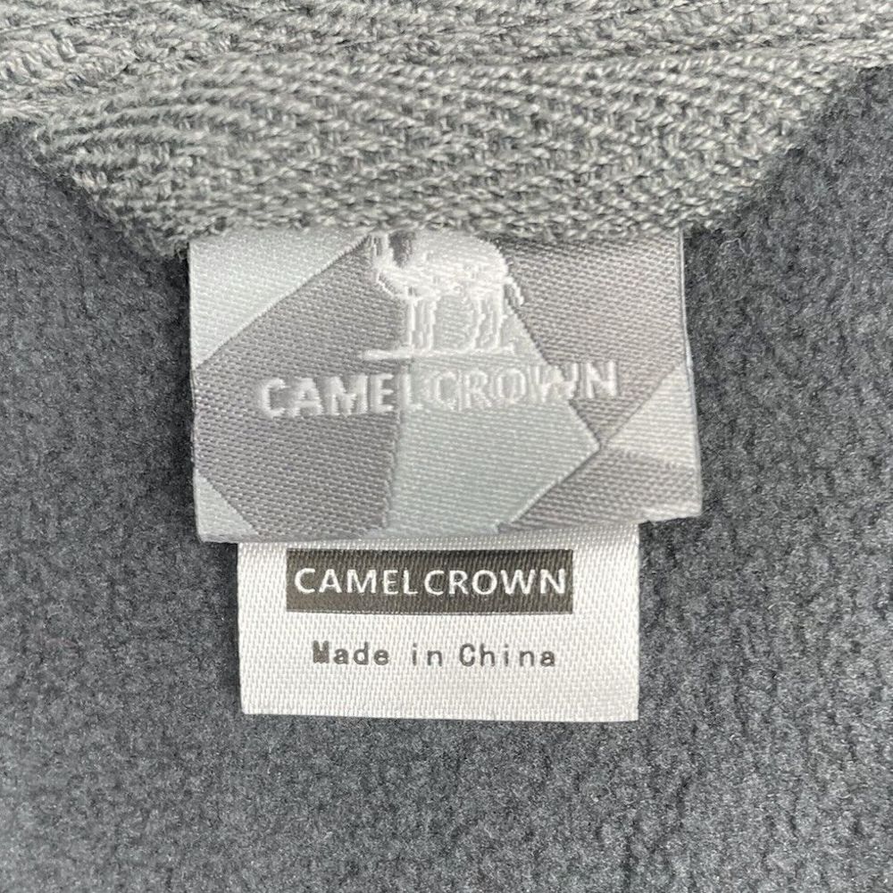 CAMEL CROWN Mens Full-Zip Jacket Anorak NEW Fleece-Lined Windproof Hood Gray L - Picture 7 of 9